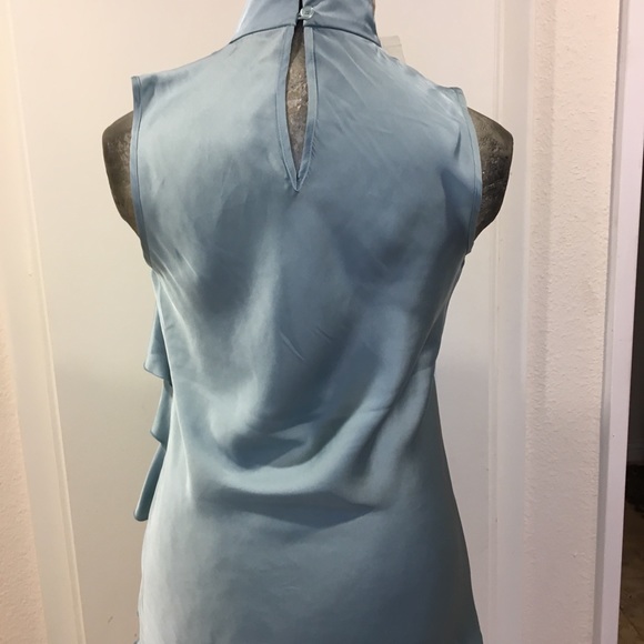 NWT Kenar sleeveless ruffled blouse w/high neck - Picture 3 of 6